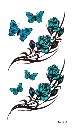 OEM High Quality Ink Waterproof Colourful Butterflies Cute Temporary Tattoo Sticker 3d Tattoos