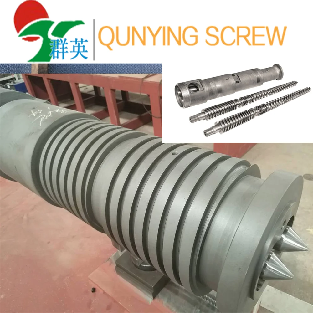 professional bimetallic conical twin extruder screw manufacturer bimetallic twin screw