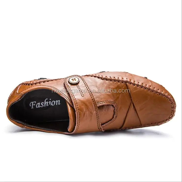 large size men leather shoes Autumn casual shoes for boy business dress shoes male  big size 45 46 black and brown