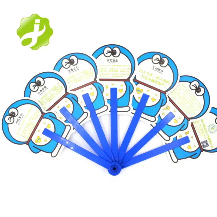 Wholesale OEM Customized PP PVC PET Cute cartoon Plastic Folding Hand Fans for kids