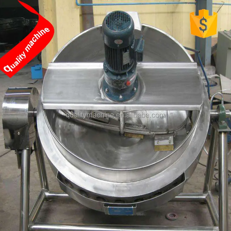 High Quality Industrial Steam Jacketed Cooking Kettle With Agitator