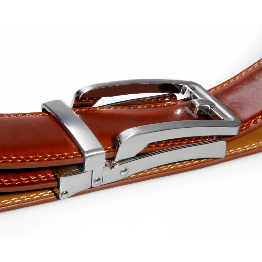 Low Cost Gift genuine Leather Fashionable Men Leather Belt Automatic Buckle