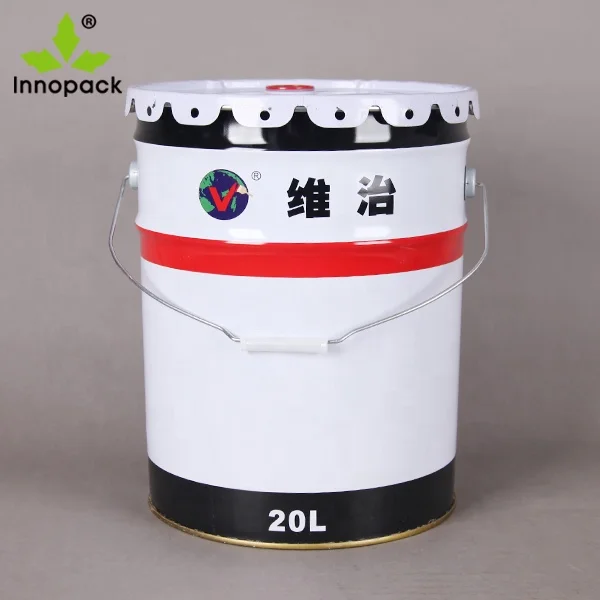 
metal bucket 20L paint tin pail with lid UN approved 