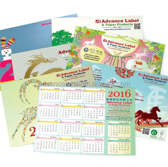 Customized Calendar Card printing Corporate gift brand logo design desktop business promotion marketing