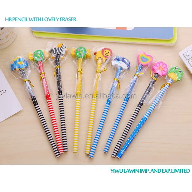 non-toxic HB pencils with duck head eraser