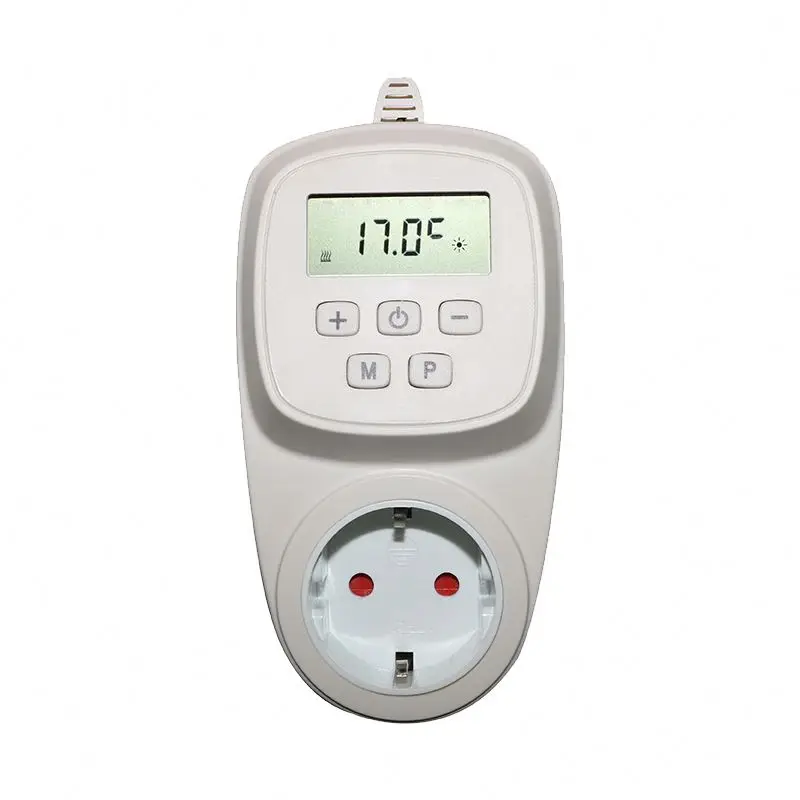 230V 16A programmable plug in temperature switch and electric heater thermostat socket