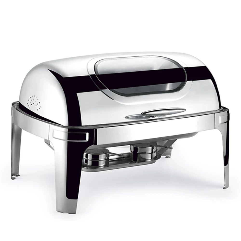 Best price for sale Stainless steel buffet stove with window chafing dish