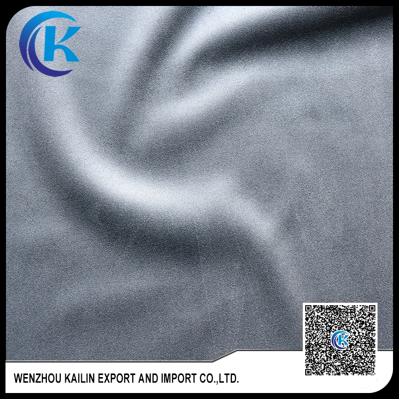 China Direct Textiles 100% Polyester Suede Fabric Compound Velveteen Bottom synthetic Leather Bonded Faux Fur