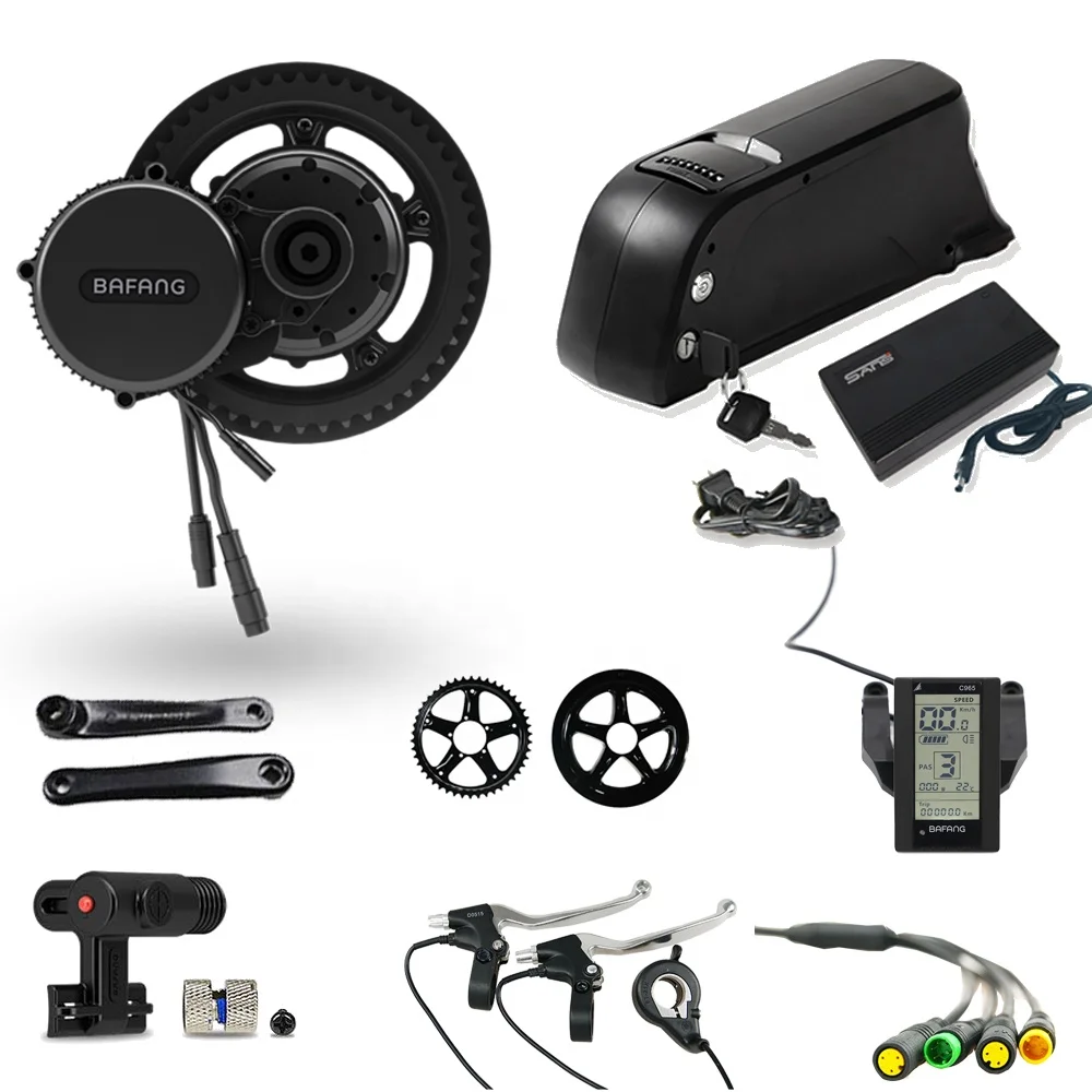 Mid mount bicycle motor  bafang 36v 350w bbs01  mid drive e-bike motor kit with 11.6ah  battery