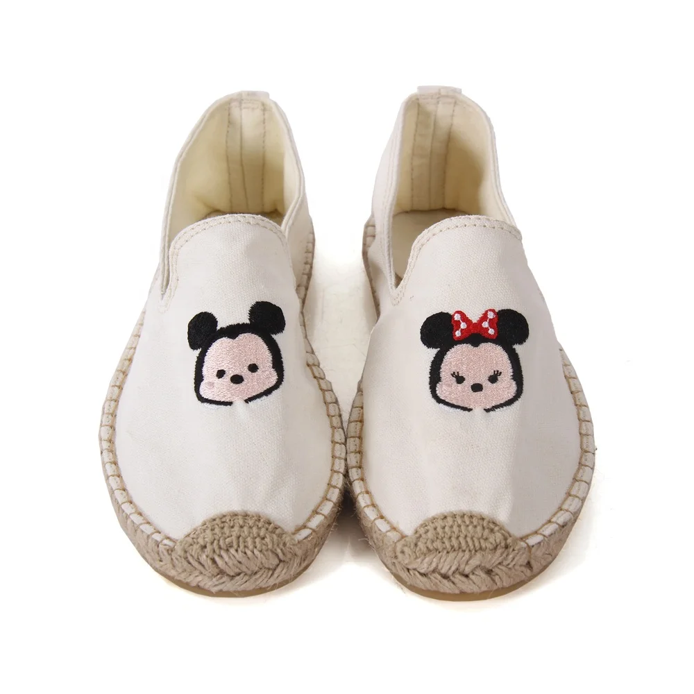 Wholesale Personalized Embroidery Cotton Linen Espadrilles