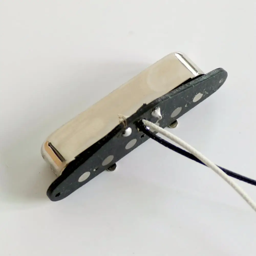 Donlis Black Flatwork Nickel Silver Cover TL guitar Pickup with Alnico 5 Magnet for Custom Guitar Building Parts