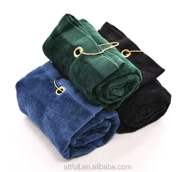 Оптовая продажа от китайского производителя, велюровое полотенце для гольфа из 100% хлопка с карабином