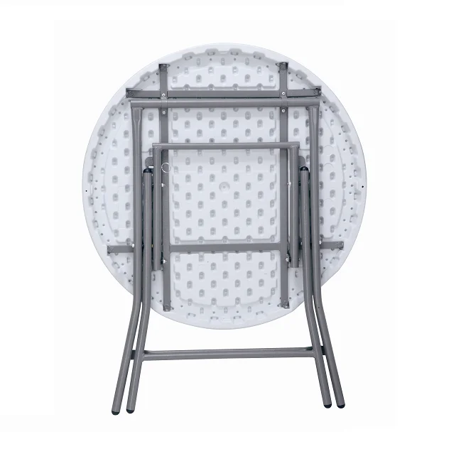 DIA 80CM Garden White High OUTDOOR PLASTIC FOLDING ROUND BAR TABLE and chair foldable