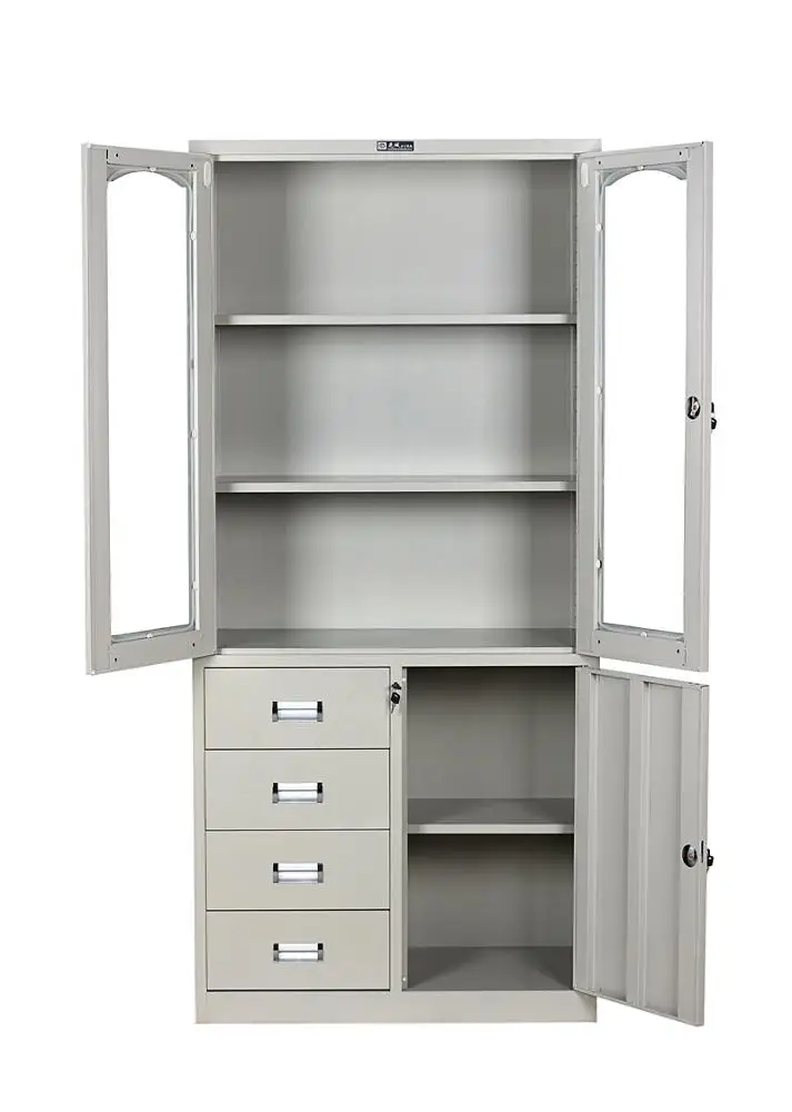 
4 Drawer Stainless Steel Metal Filing Cabinet Office File Storage Cabinets 