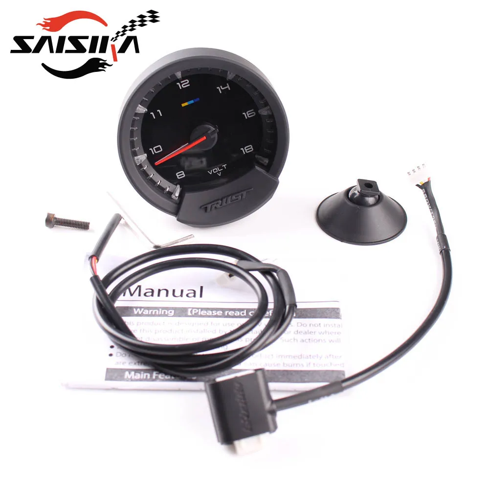 
Saisika 74mm High Performance 7 colors Auto Gauge Tachometer Fuel Pressure Oil Pressure Auto Gauge 