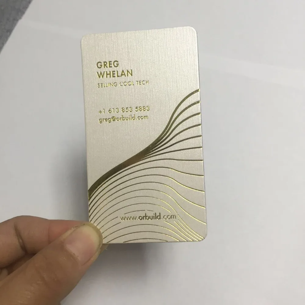 
Gold foil spot uv embossed business card, letterpress business card 