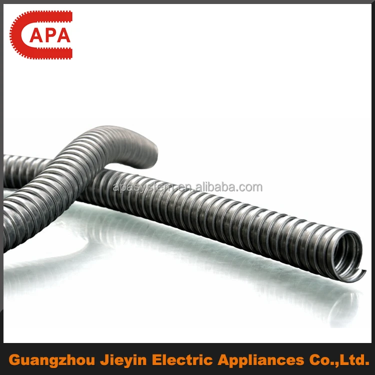 
Squarelocked flexible metal emt conduit for electrical wire 