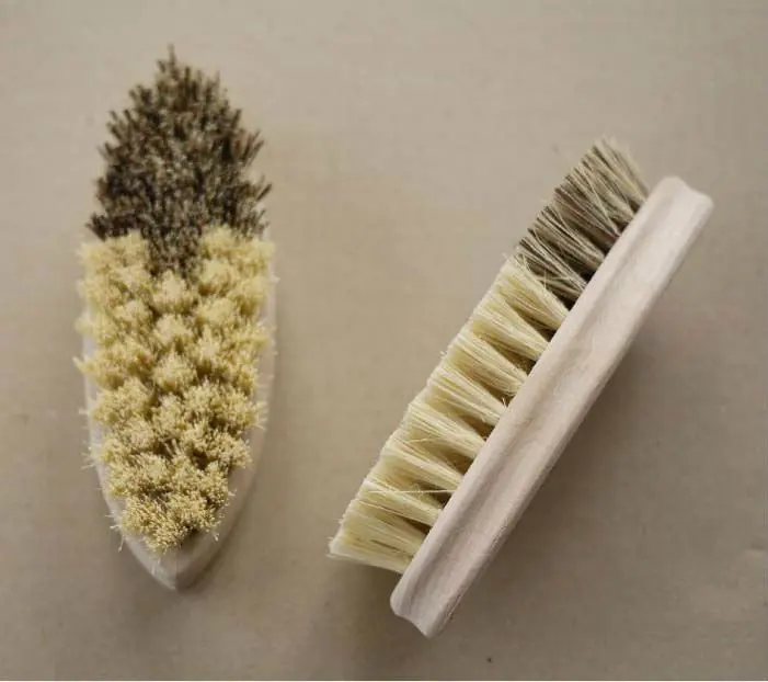 top quality kitchen wooden vegetable cleaning brush with tampico fibre and bassine