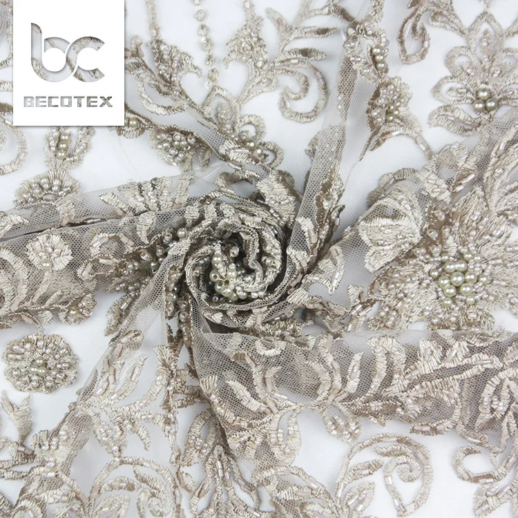 2024 new sequins tulle beaded lace for show high quality french lace dress fabric