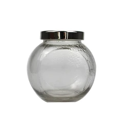 Small Jars 400ml 600ml Food Jam Glass Jar With Metal Lid