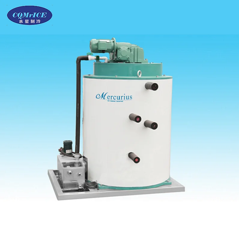 2000kg capacity flaker ice evaporator flake ice drum for fisher man