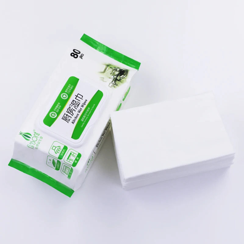 Non-woven style thick and soft fragrance customized kitchen wet wipes