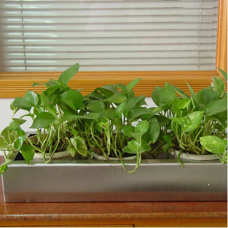 Stainless steel flower pot with bracket for decorating garden pots garden supplies