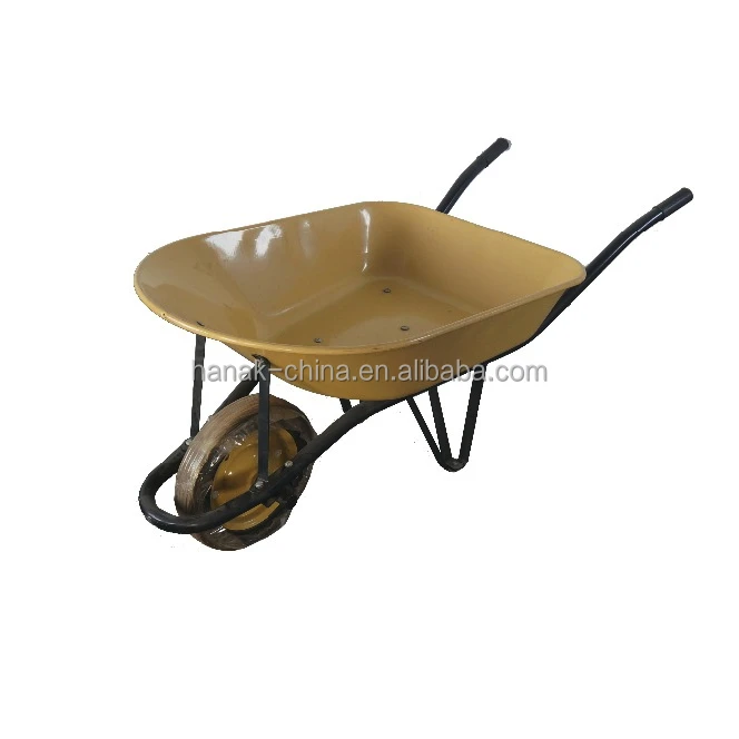5CBF 65L cheap heavy duty wheelbarrow with solid wheel construction wheel barrow 130kg capacity concrete wheelbarrows WB6500