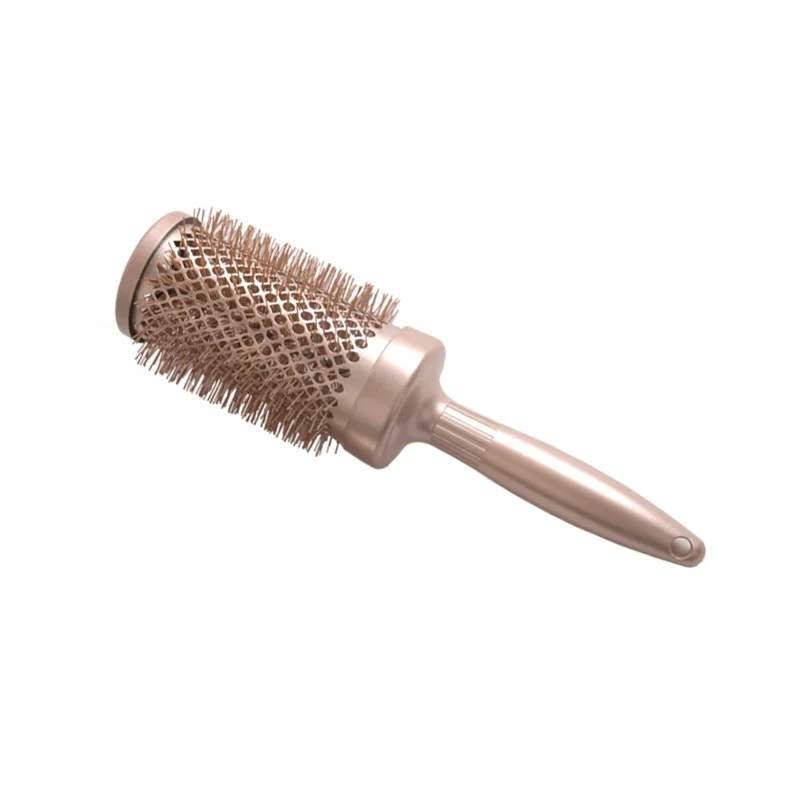 OEM ODM Hairdressing hair styling  plastic brush gold  rolling hair brush for women round brushes for hair professional