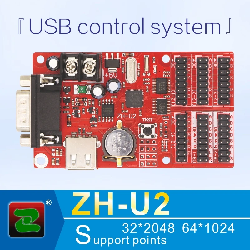 ZH-U2 USB Port WIFI+U Disk Led Display Controller Cards Led Module Controller