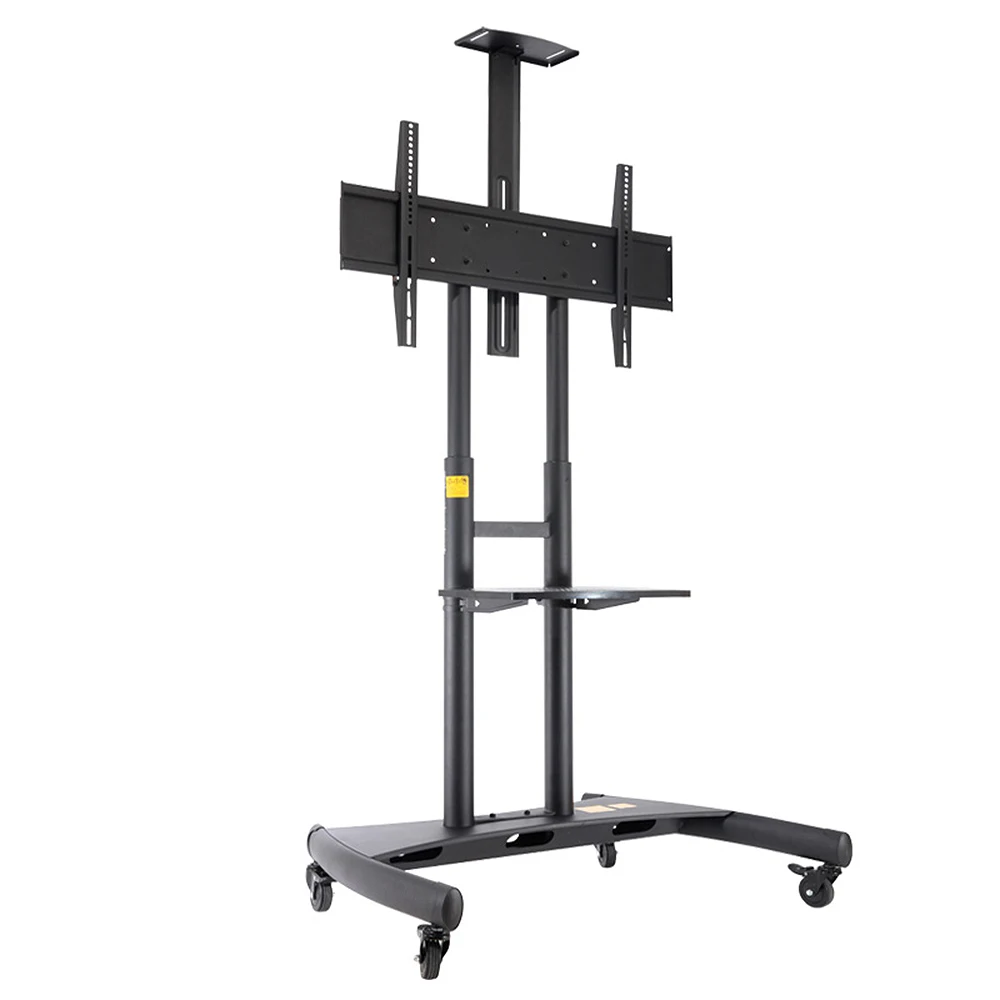 TV Cart Stand Monitor Mount Bracket with DVD Player Shelf for 55-80 Inch Screen Size