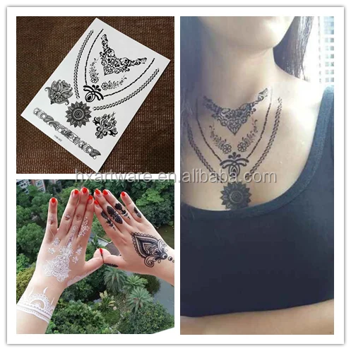 
black henna tattoo ink sticker 