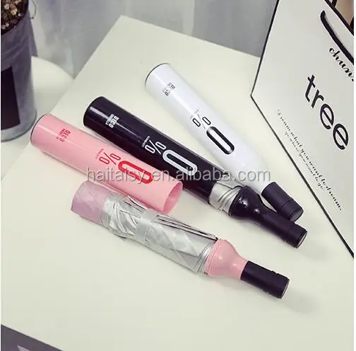 Promotion Wine Bottle Shape Umbrella from chinaCompact Fashion Wine Bottle Folding Parasol Sun/Rain Protection Umbrella