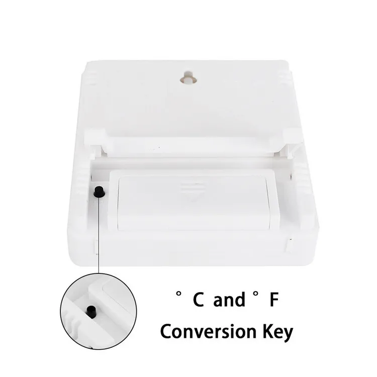 Indoor Weather Station Alarm Clock Temperature Humidity Multi LCD Digital Thermometer Hygrometer