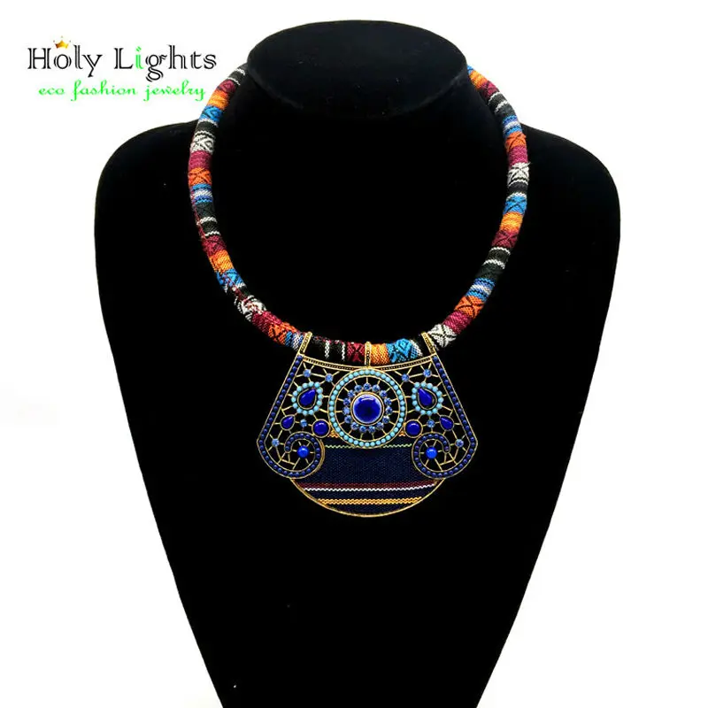 2016 New women bohemia necklace&pendants multicolor statement choker