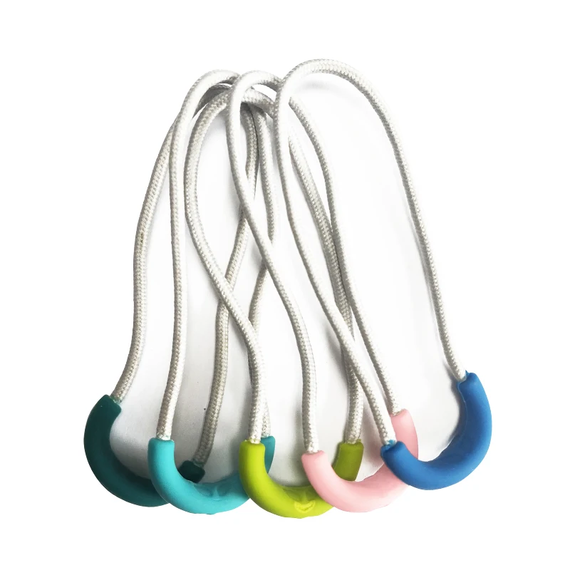 
Custom soft pvc rope puller rubber zipper pull 