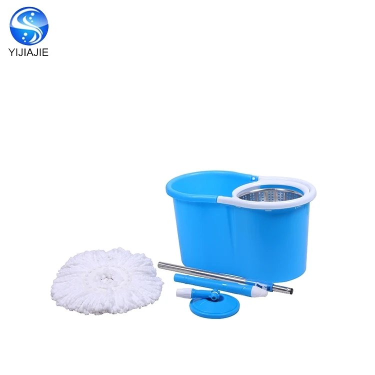 Cosway Mini Mop Wringer 360 Degree Rotating Head Magic Mop Indoor Cleaning Double Spin,dual-drive Microfiber Refill*2 PCS