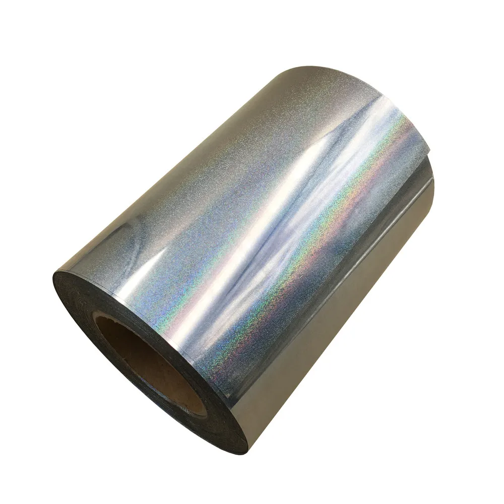 Rainbow embossed 12/75 micron pet sequin roll film 0.1mm/0.3mm pet film