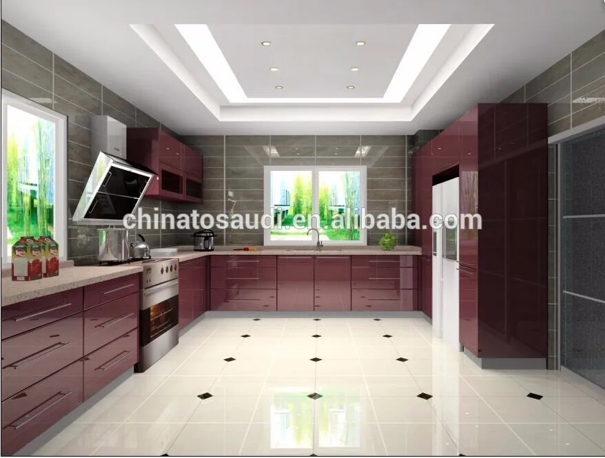 
2018 Best Seller Modern Aluminium Kitchen Cabinet With Aluminium Handle Design 