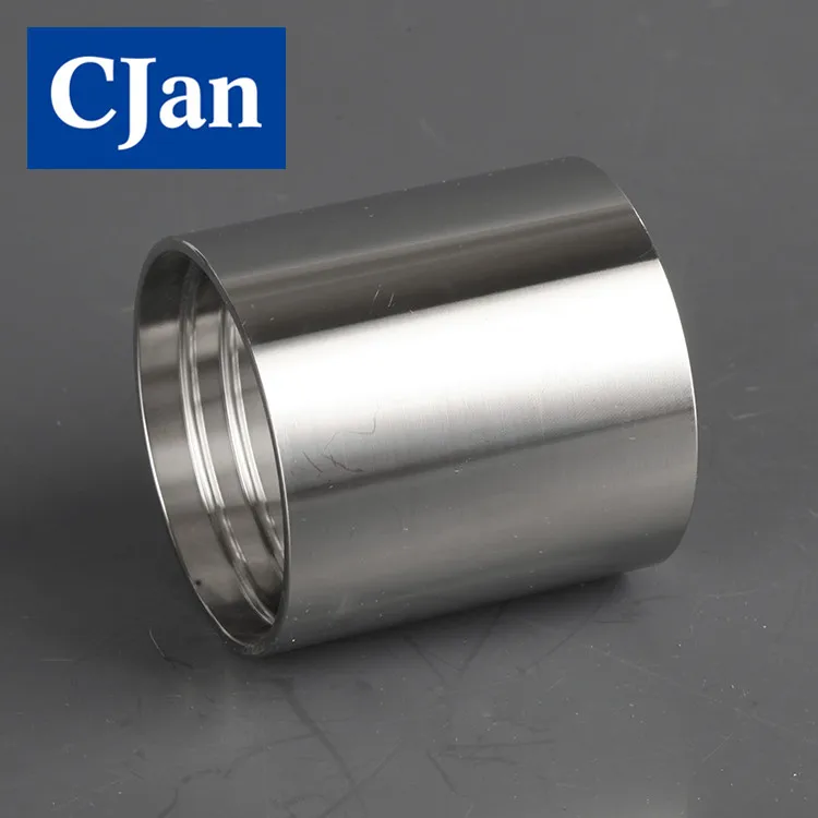 CJan hose fitting crimp ferrule SS304 sanitary stainless steel fittings stainless steel bushing