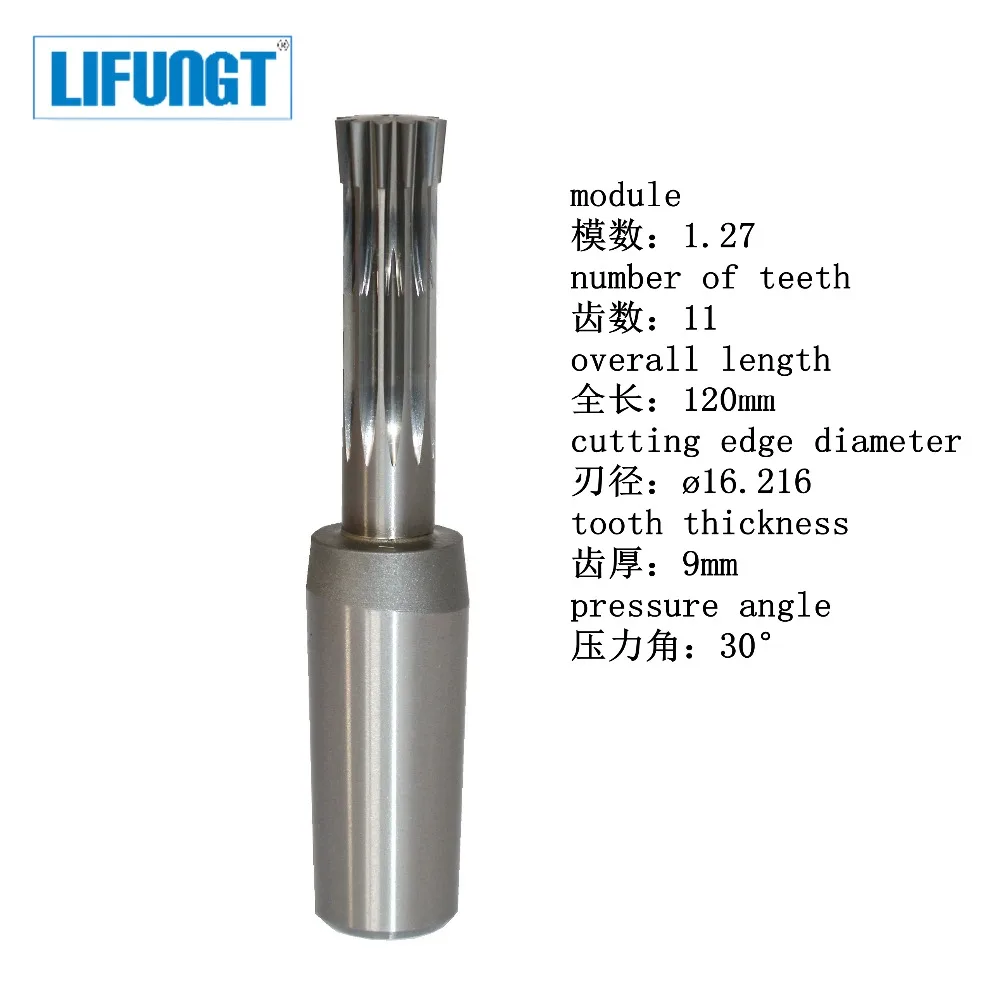 Карбидный модуль 1,27, конусный хвостовик Morse, резак с прямыми зубцами