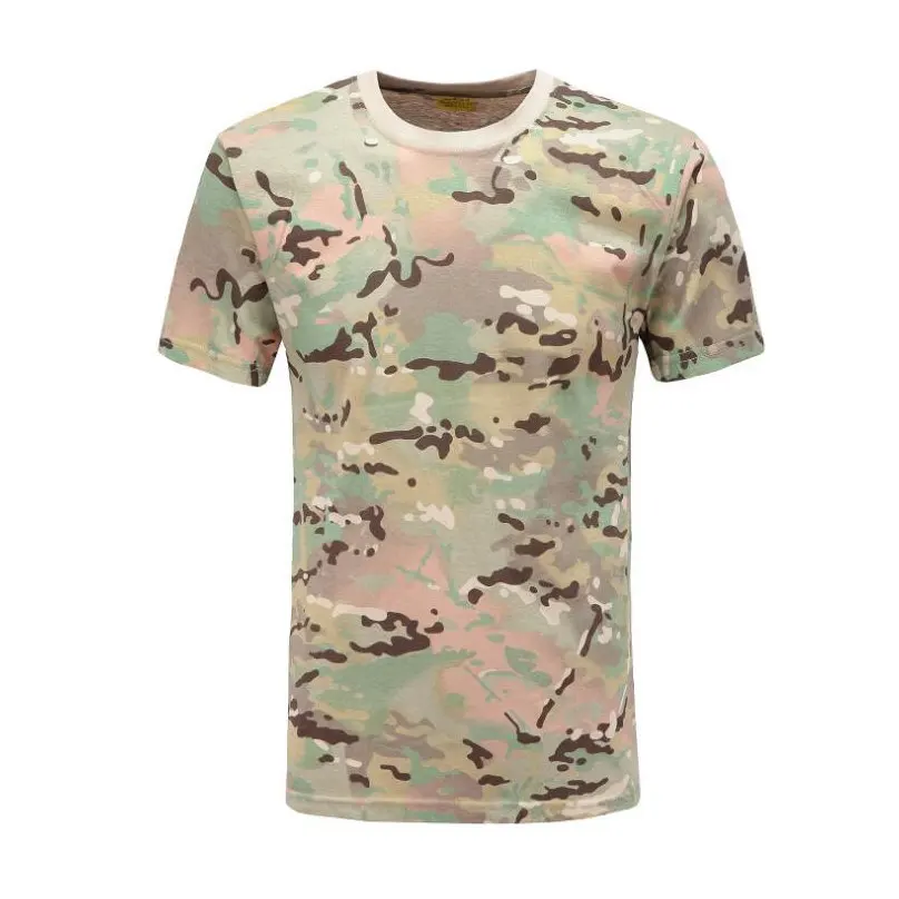 XH024 Military Camouflage Clothing Sand Camo T-shirt 100% Cotton Custom Design special forces uniforms