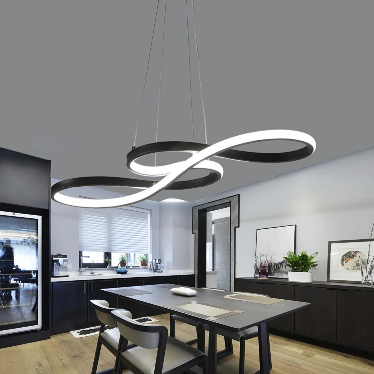 Creative aluminum decorative note hanging lights gold chandeliers