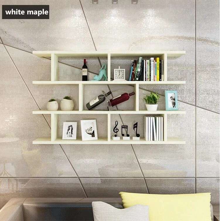 home used wood shelf rack modern wall shelf