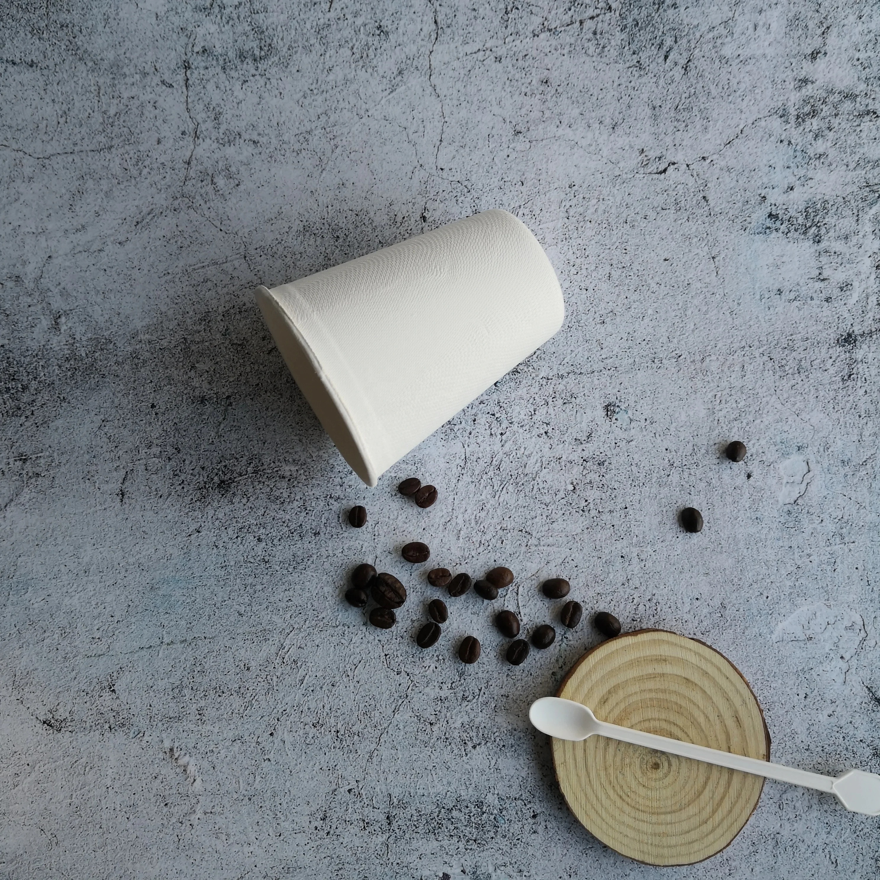 Eco-Friendly Biodegradable disposable sugarcane bagasse pulp paper coffee water cup 9oz 7oz 13 oz