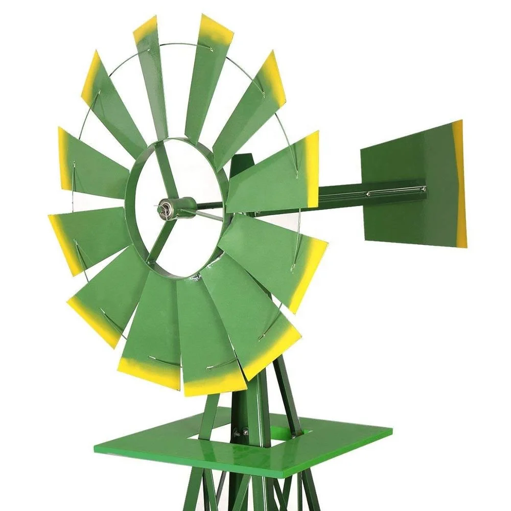 Beautiful Decorative Green Metal Weather Vane Garden Wind Mill