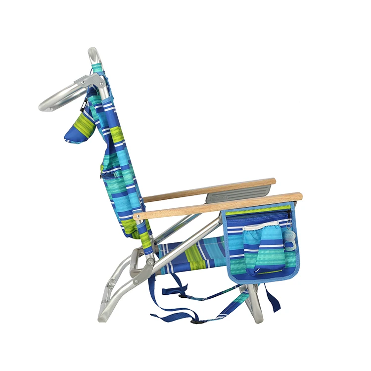 OEM Portable Outdoor Director Folding Beach Chair with 5 Positions