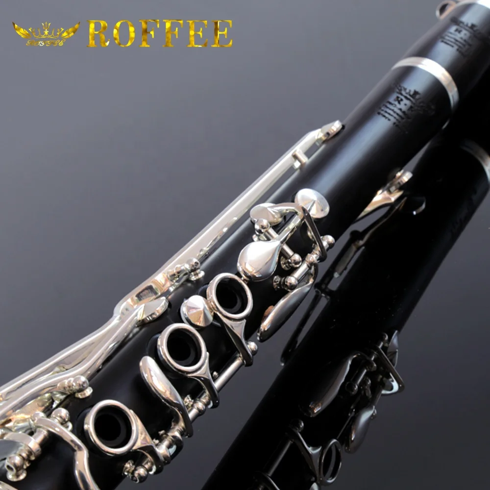 506 Professional Performance Level Ebony Wood Silver Plated 20 Keys 6 Rings G Tone Clarinet