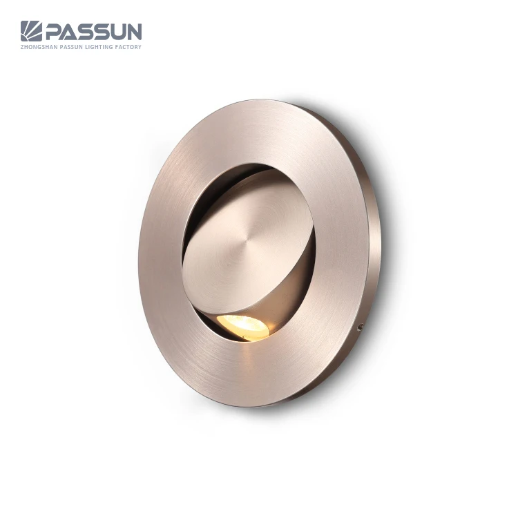 modern hotel home bedroom round wall recessed 3W book lamp headboard reading light