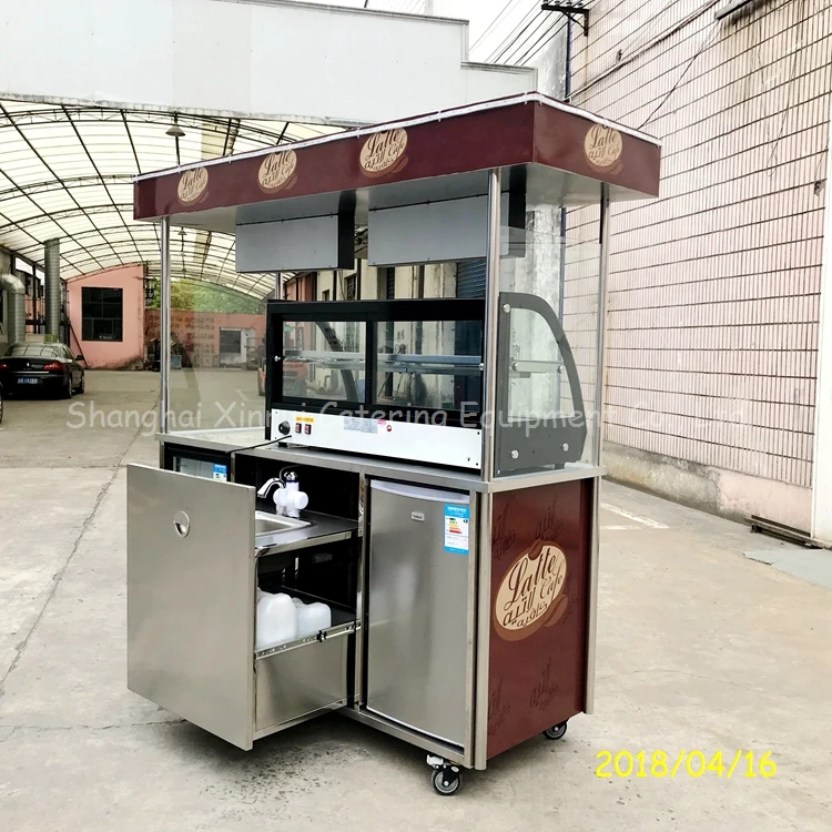 Car Computer Fiberglass Factory Supply Mobile Kiosk and Push Cart Malaysia Fast Food Restaurant Bike Restaurant Fruit Cart